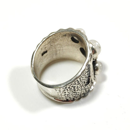 Anello con pietra in argento 925 Pietra di Luna – vista dall'alto