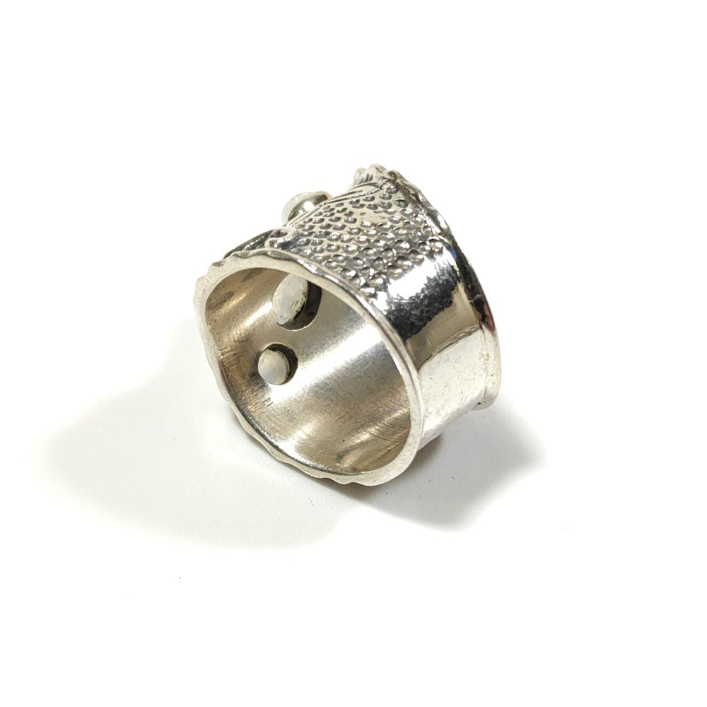 Anello con pietra in argento 925 Pietra di Luna – fascia