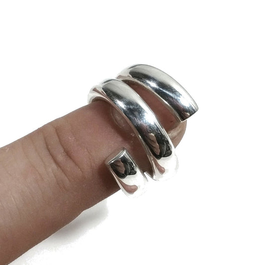 ANELLO artigianale in argento 925 Anello a spirale - REZA – immagine2