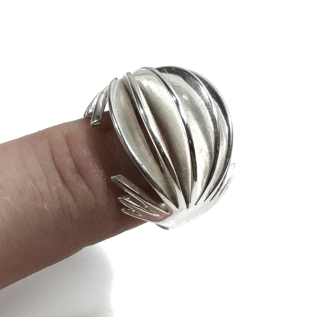 ANELLO artigianale in argento 925 Anello a spirale - NARR – dettagli