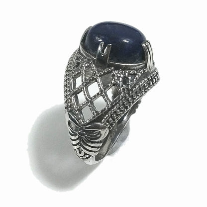 Anello fascia in argento 925 ANELLO artigianale Ametista, Lapislazzuli | ANELLI ARGENTO