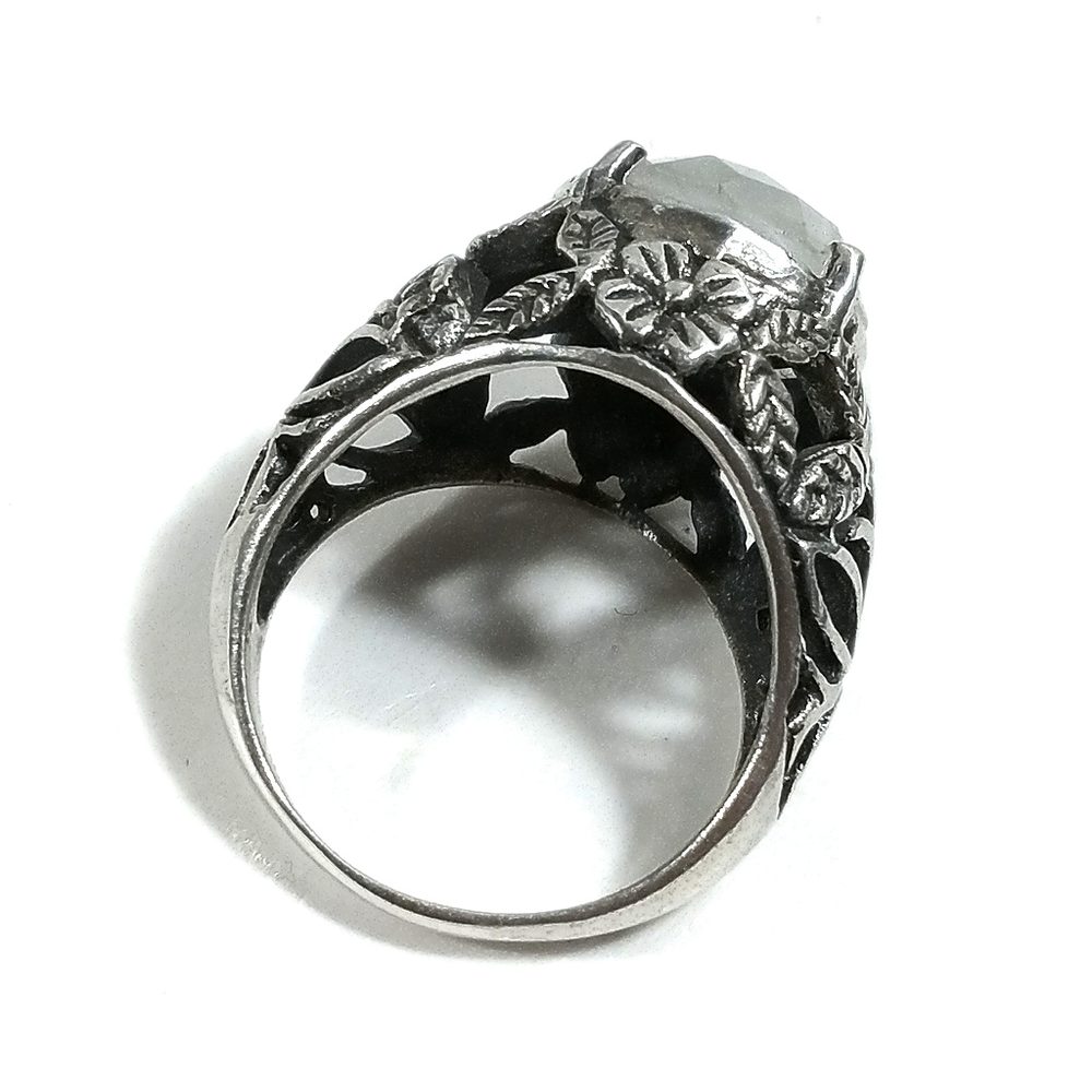 Anello fascia in argento 925 ANELLO artigianale Pietra di luna | ANELLI ARGENTO