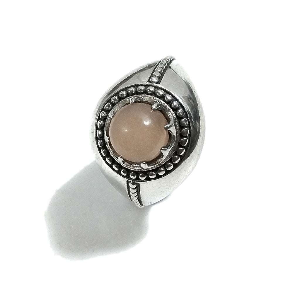 Anello fascia in argento 925 ANELLO artigianale Pietra di luna | ANELLI ARGENTO