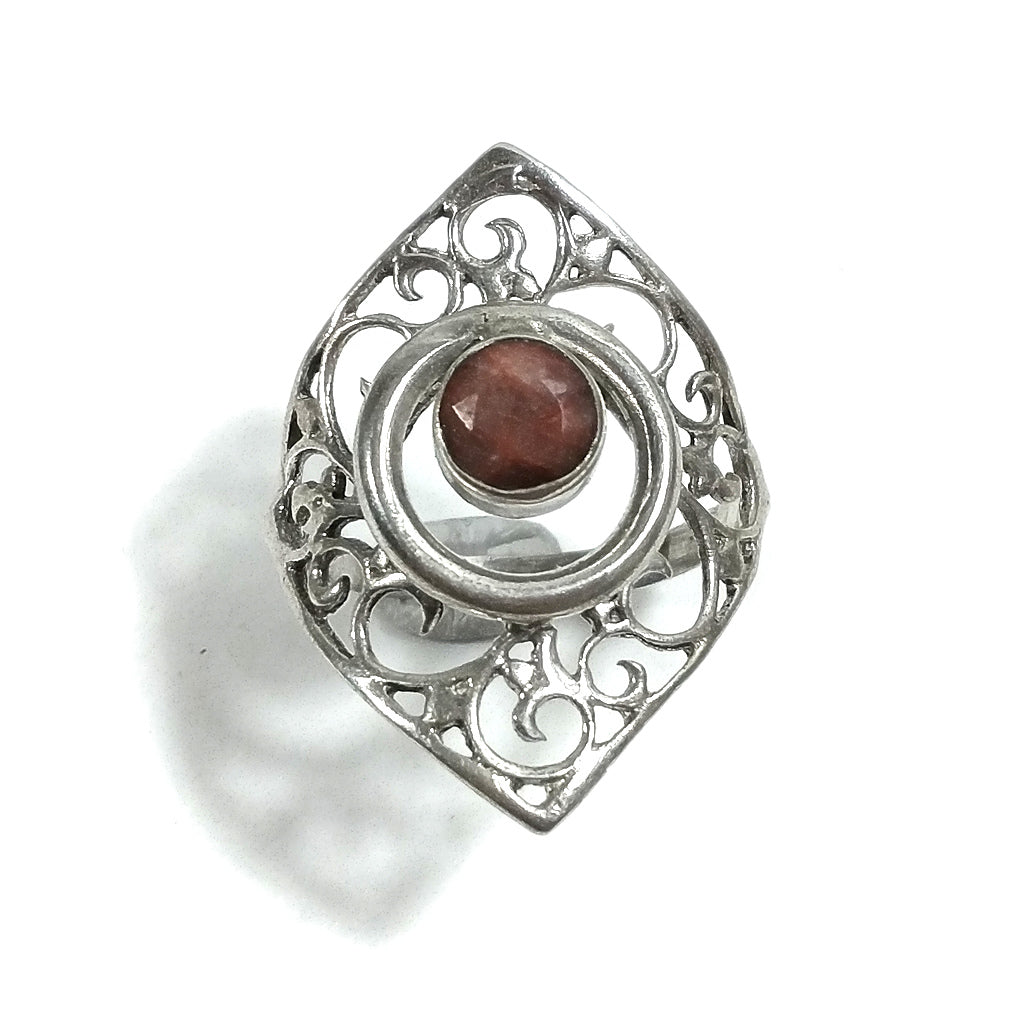 Anello fascia in argento 925 ANELLO artigianale Pietra di luna | ANELLI ARGENTO | filigrana