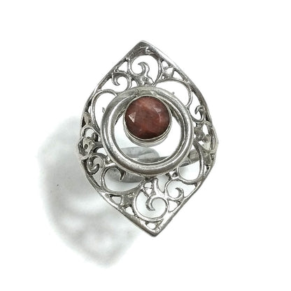 Anello fascia in argento 925 ANELLO artigianale Pietra di luna | ANELLI ARGENTO | filigrana