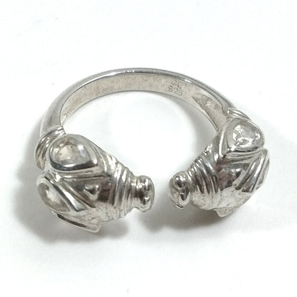 Anello contrariè in argento 925 con pietra - AMELIA