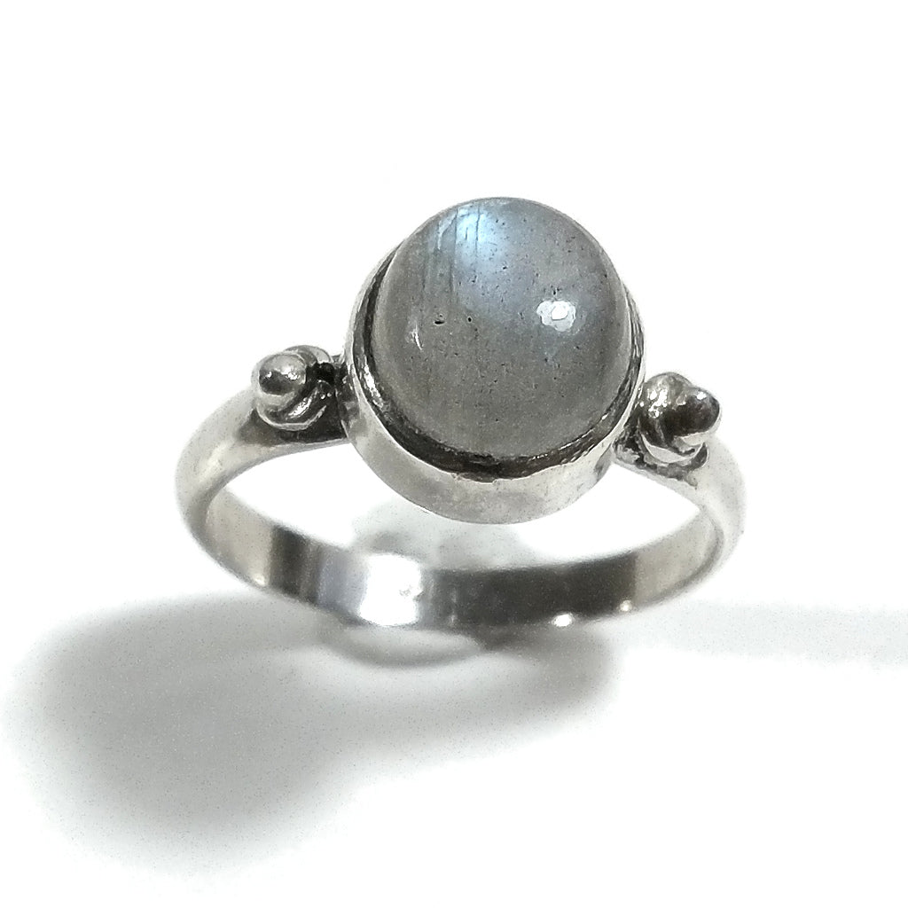 ANELLO artigianale in argento 925 con Corniola, Labradorite | GIOIELLI CON PIETRE