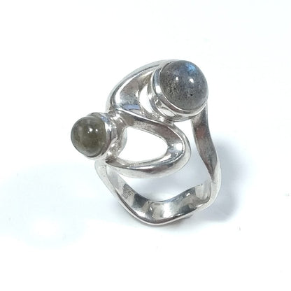 Anello con pietra in argento 925 ANELLO artigianale Labradorite | GIOIELLI IN ARGENTO