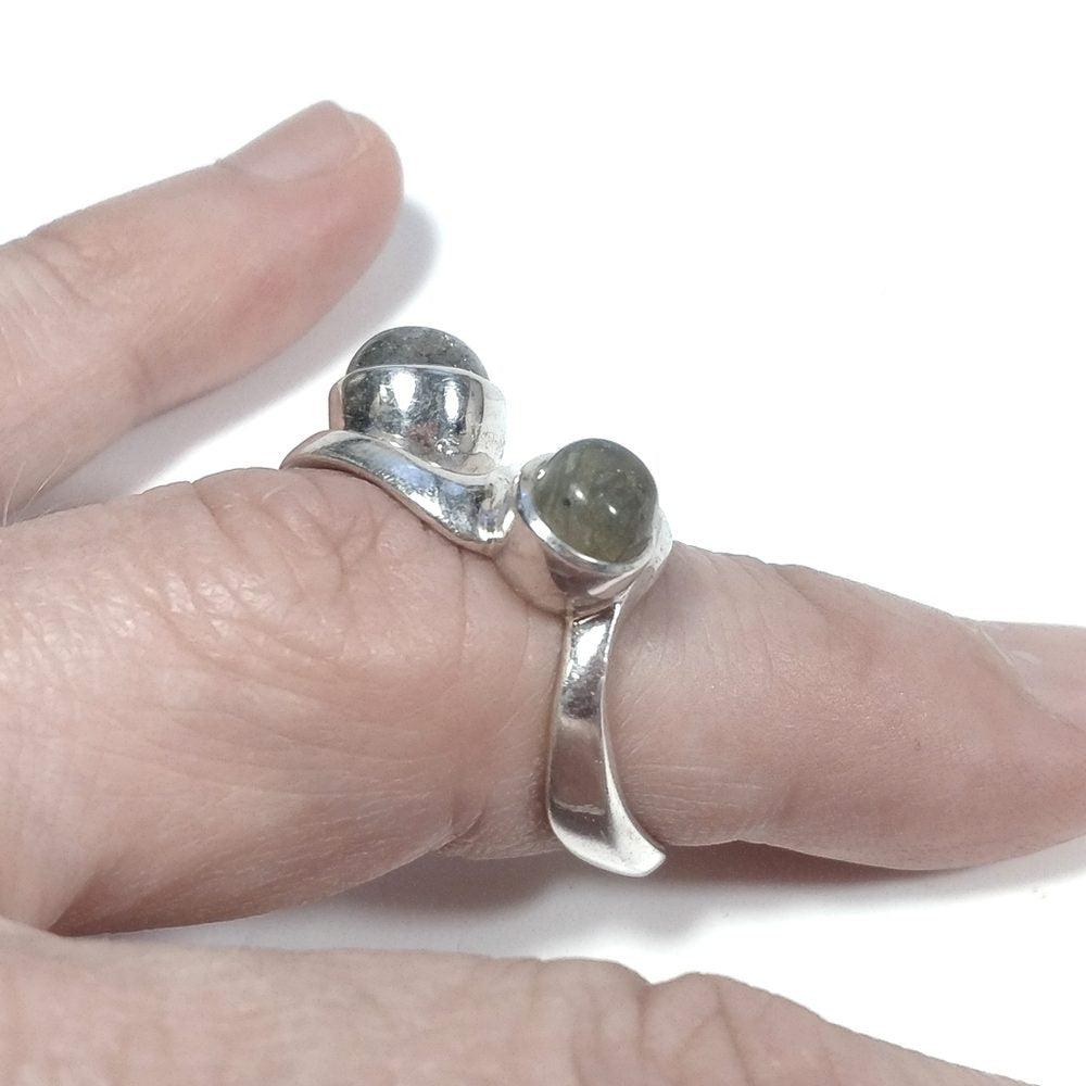 Anello con pietra in argento 925 ANELLO artigianale Labradorite | GIOIELLI IN ARGENTO – immagine4