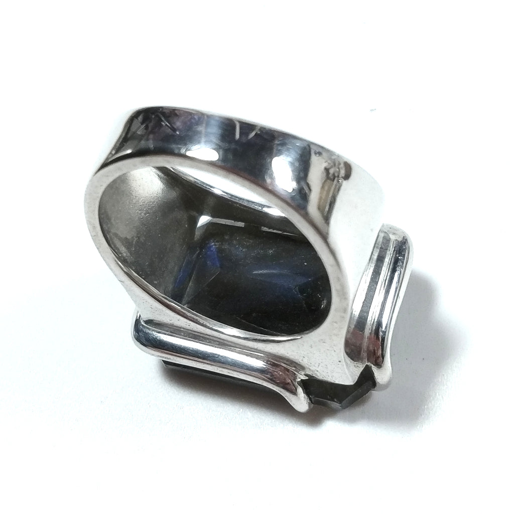 Anello con pietra in argento 925 ANELLO artigianale Labradorite – immagine4
