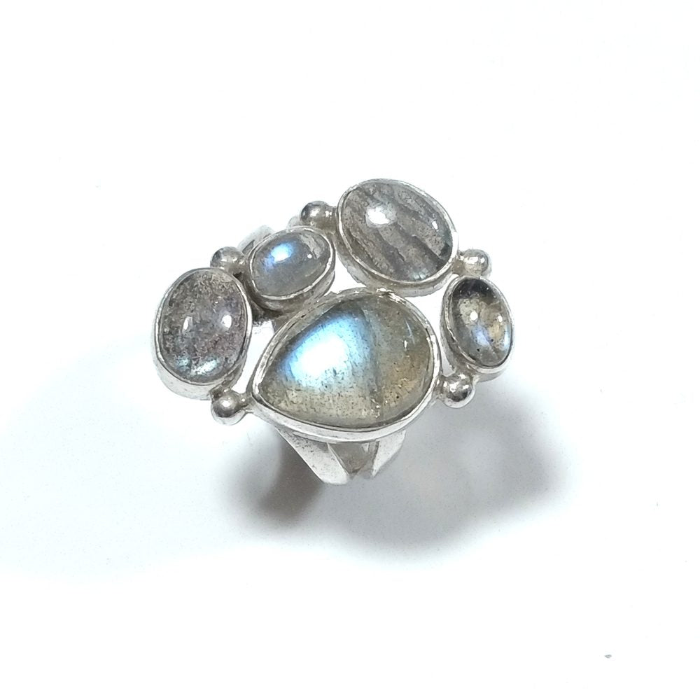 Anello con pietra in argento 925 ANELLO artigianale Labradorite – immagine5