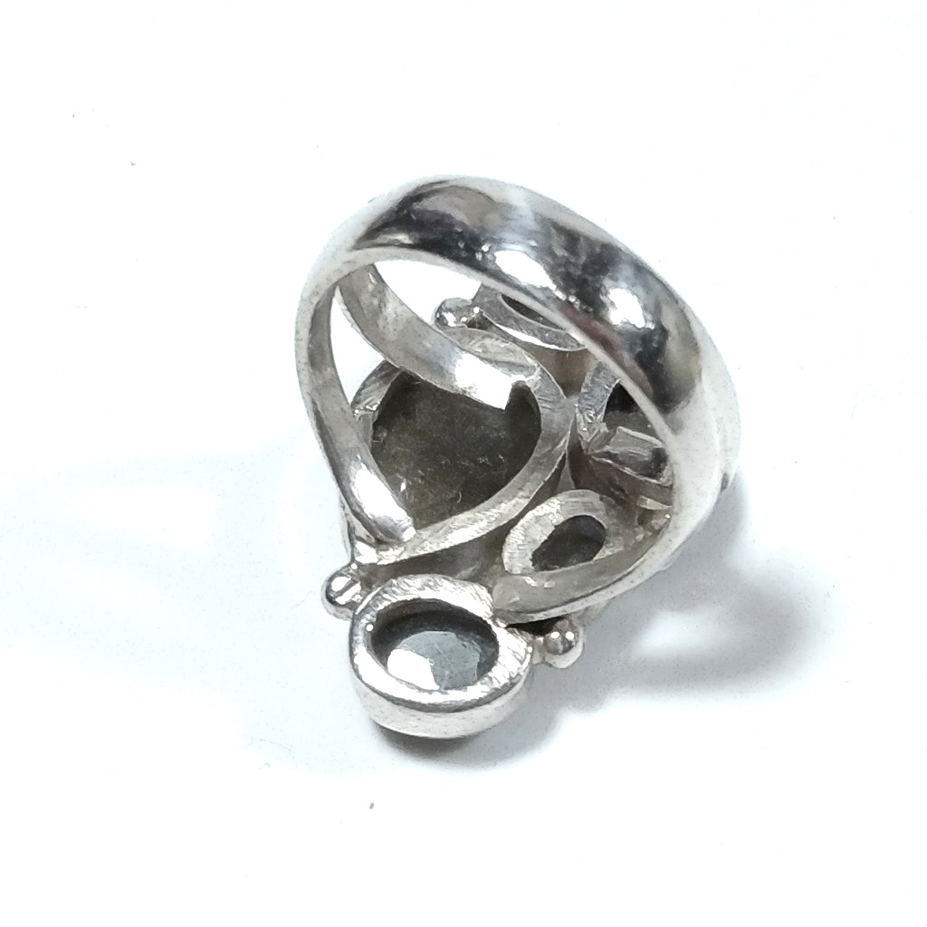 Anello con pietra in argento 925 ANELLO artigianale Labradorite