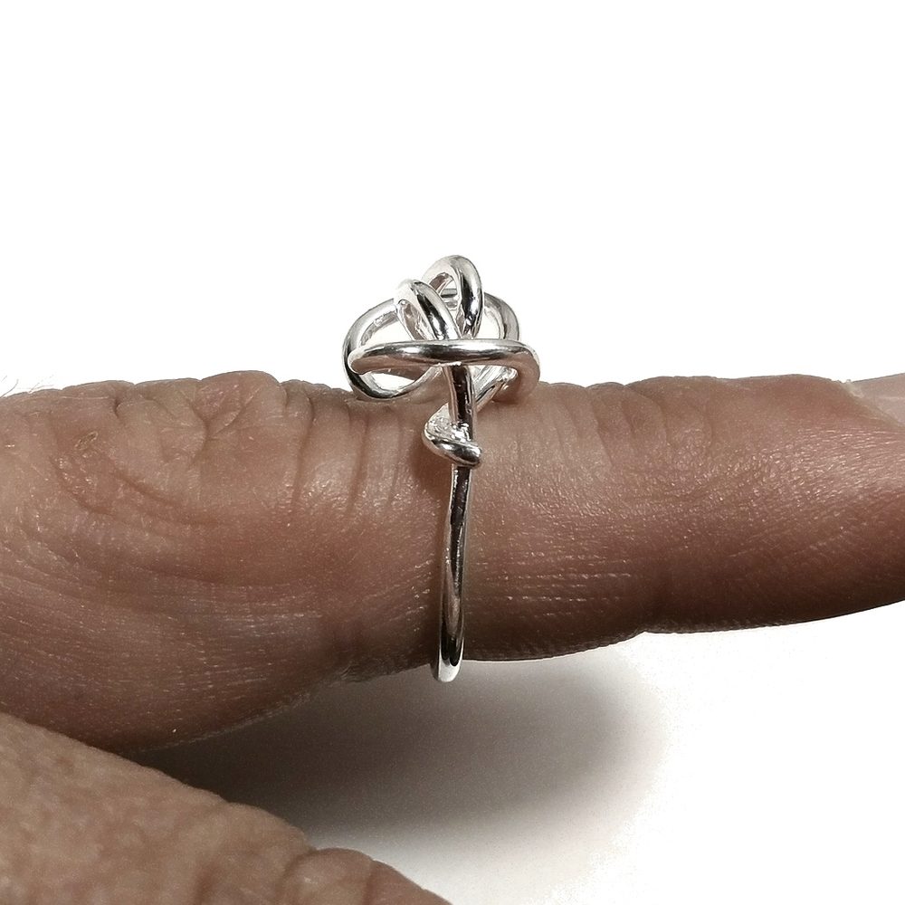 Anello in argento 925 CRAZY | Anello con NODO | argento sovrapponibile