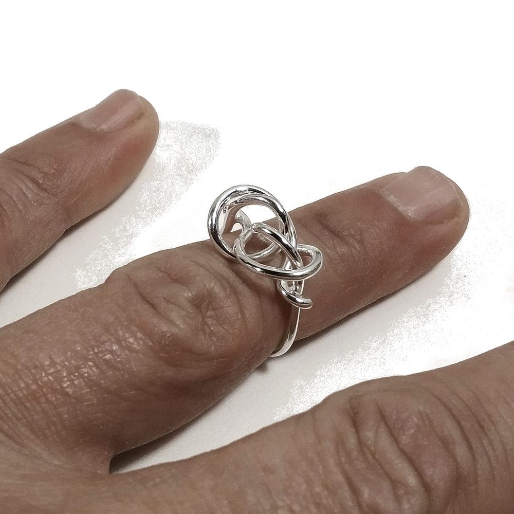 Anello in argento 925 CRAZY | Anello con NODO | argento sovrapponibile