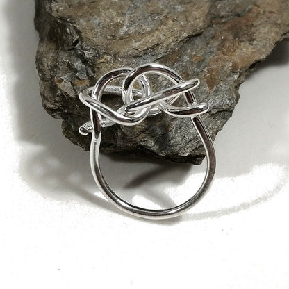 Anello in argento 925 CRAZY | Anello con NODO | argento sovrapponibile
