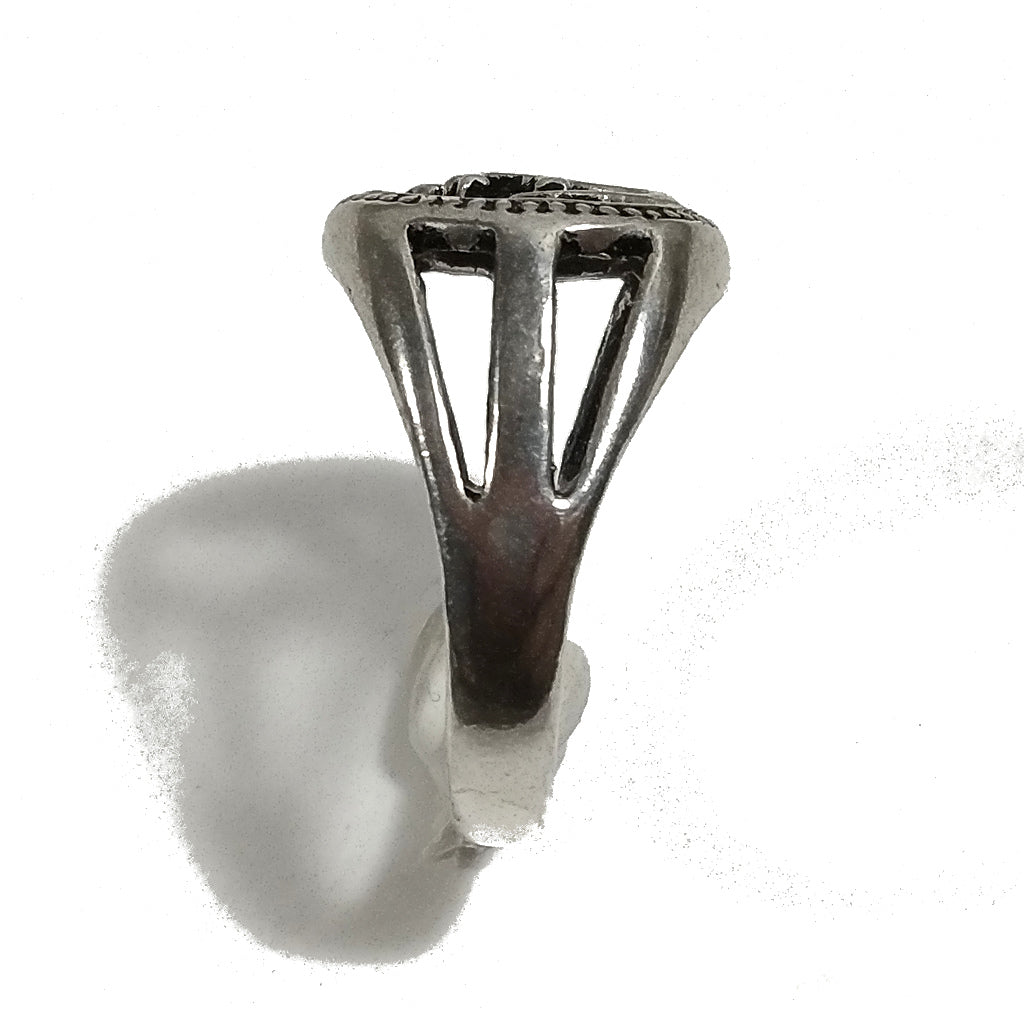 Anello chevalier da mignolo OM in argento