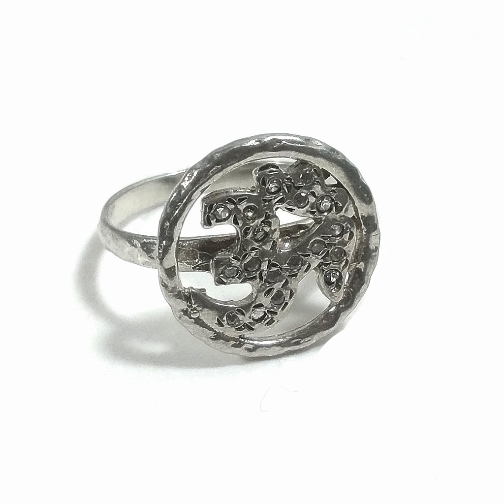 Anello fascia in argento 925 ANELLO etnico OM AUM | Zirconia | ANELLI ARGENTO
