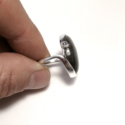ANELLO artigianale in argento 925 con Labradorite | GIOIELLI CON PIETRE