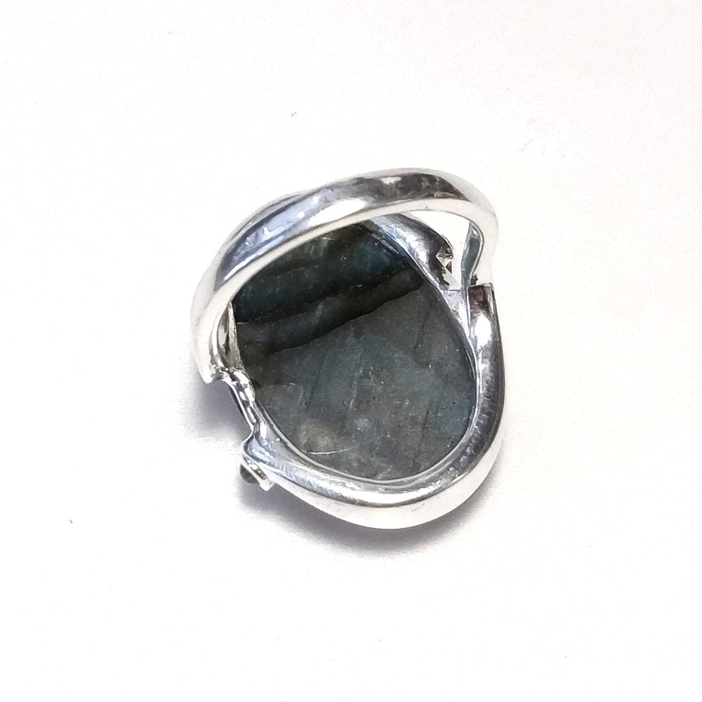 ANELLO artigianale in argento 925 con Labradorite | GIOIELLI CON PIETRE