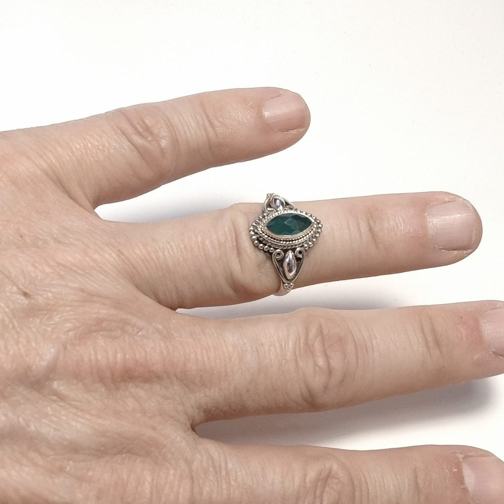 ANELLO artigianale in argento 925 con Pietra di Luna , Granato , Ametista | GIOIELLI CON PIETRE