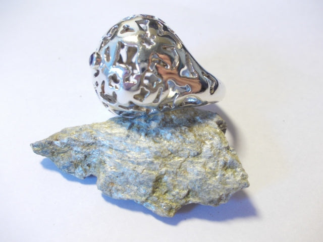 anello argento ametista