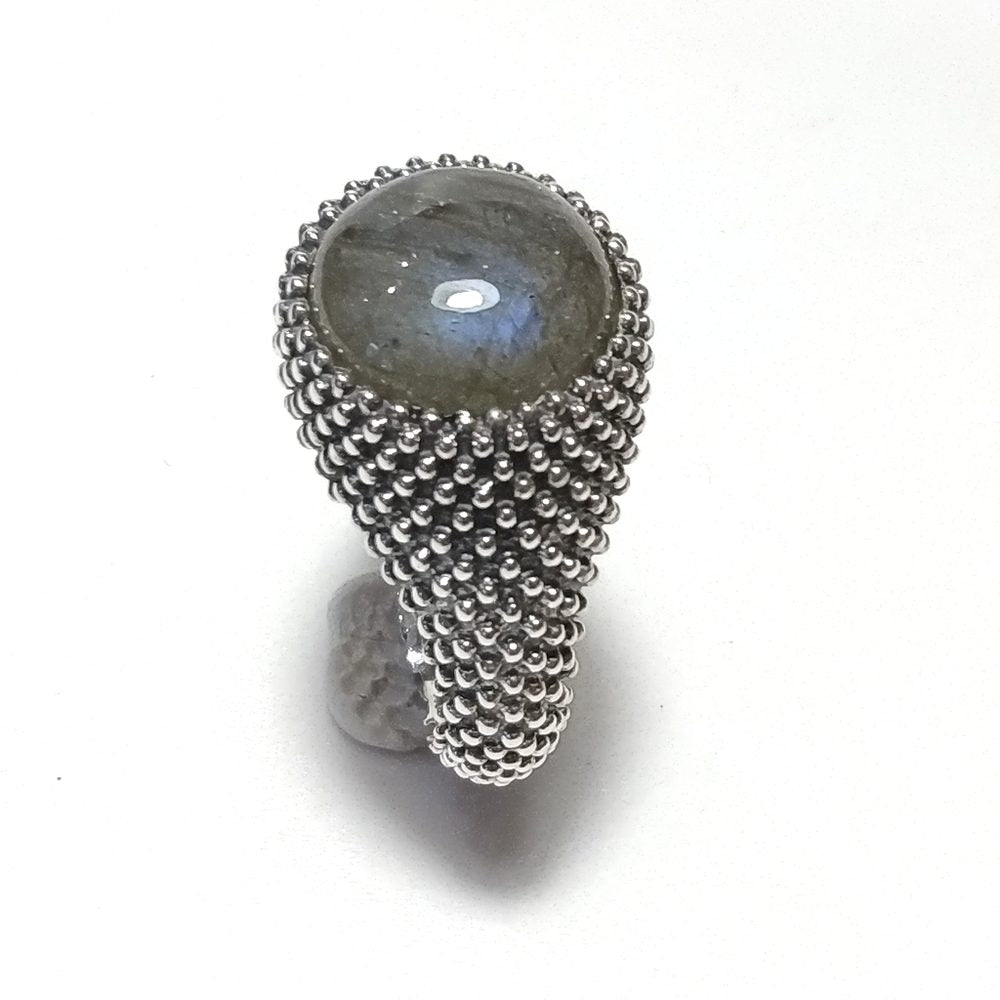 Anello con pietra in argento 925 con Labradorite | GIOIELLI IN ARGENTO