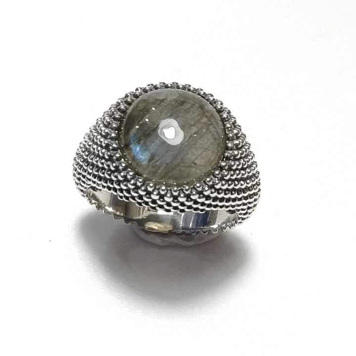 Anello con pietra in argento 925 con Labradorite | GIOIELLI IN ARGENTO