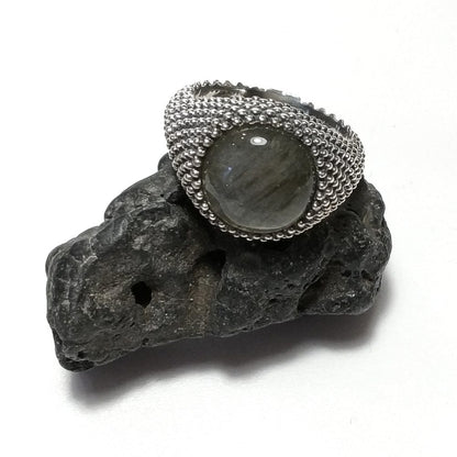 Anello con pietra in argento 925 con Labradorite | GIOIELLI IN ARGENTO