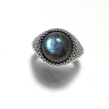 Anello con pietra in argento 925 con Labradorite – immagine1