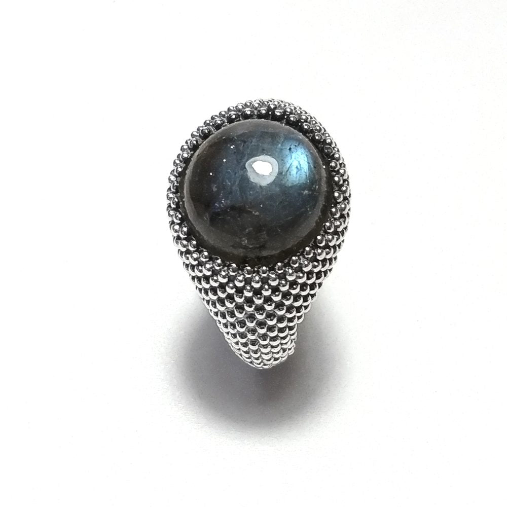 Anello con pietra in argento 925 con Labradorite – immagine3