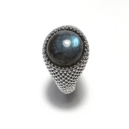 Anello con pietra in argento 925 con Labradorite – immagine3