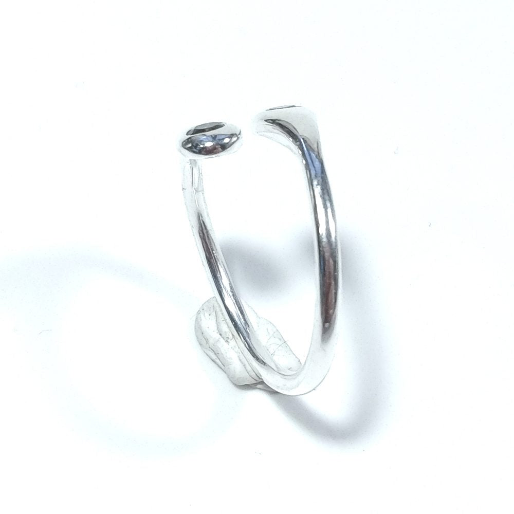 Anello contrariè in argento 925 ANELLO artigianale Quarzo fumè | GIOIELLI IN ARGENTO – immagine5