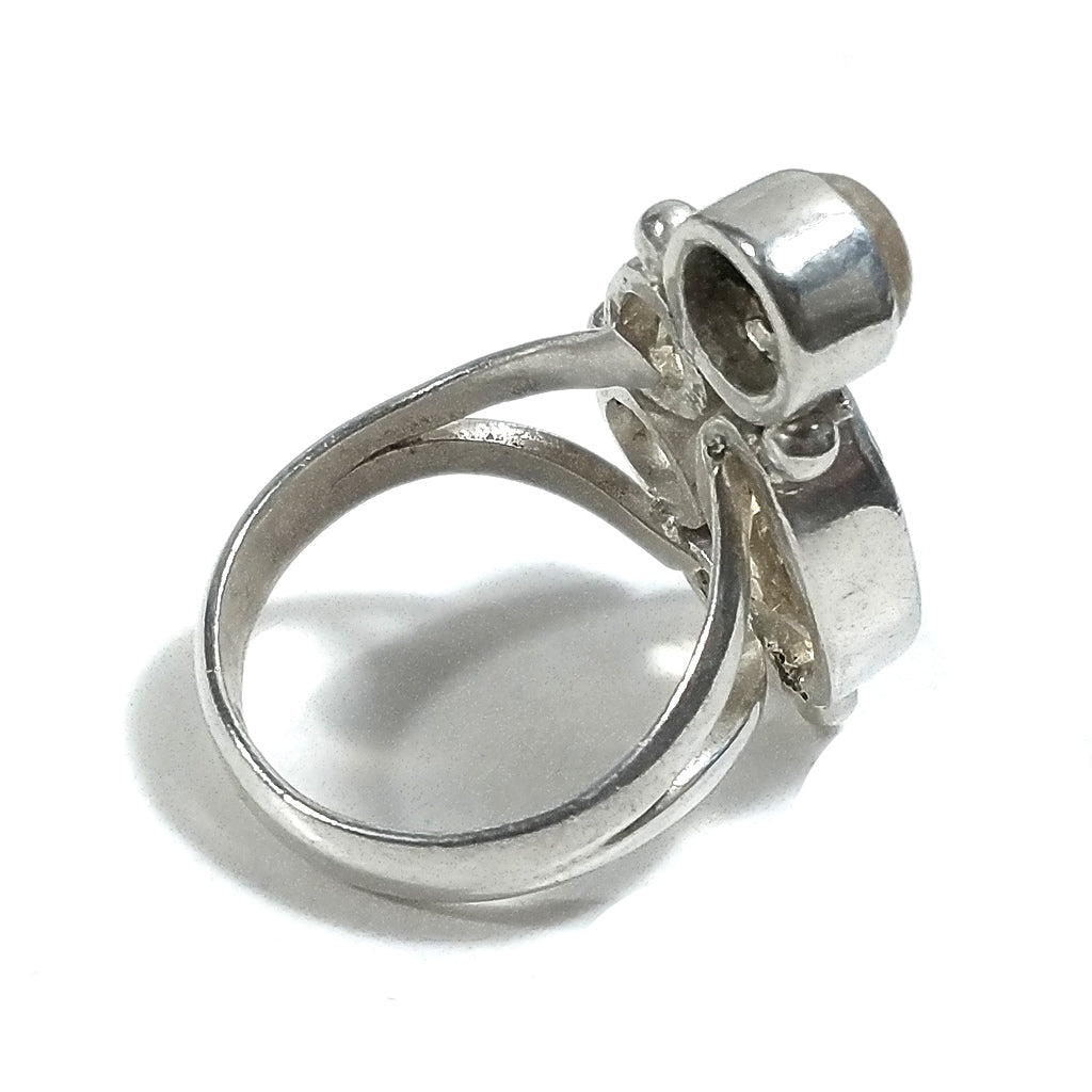 Anello con pietra in argento 925 con Quarzo Citrino, Quarzo rutilato | GIOIELLI ARTIGIANALI