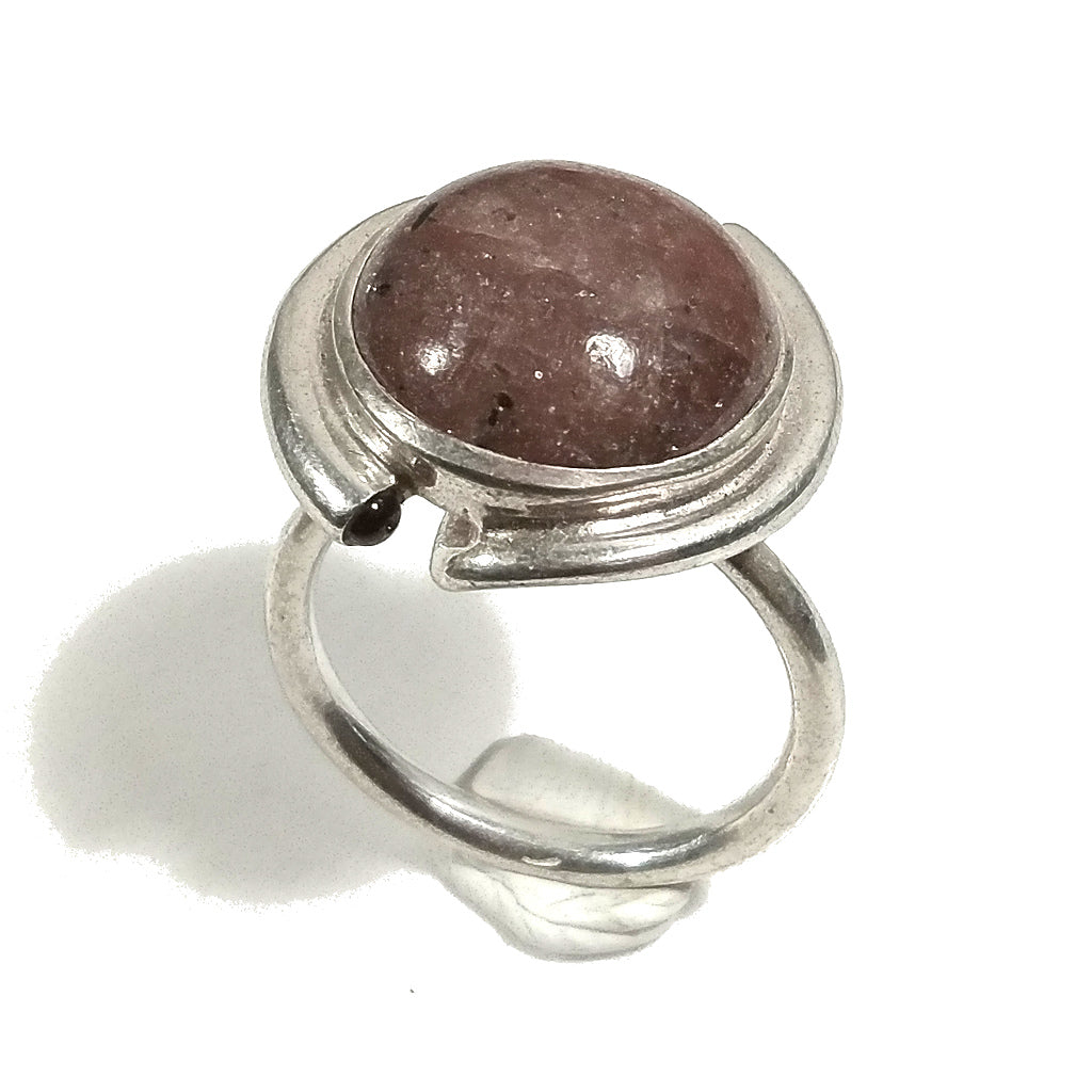 ANELLO artigianale in argento 925 con CORNIOLA - Corindone – immagine6