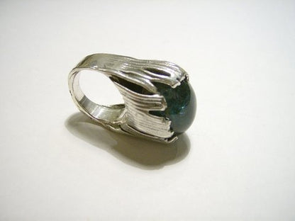 Anello turmalina indicolite