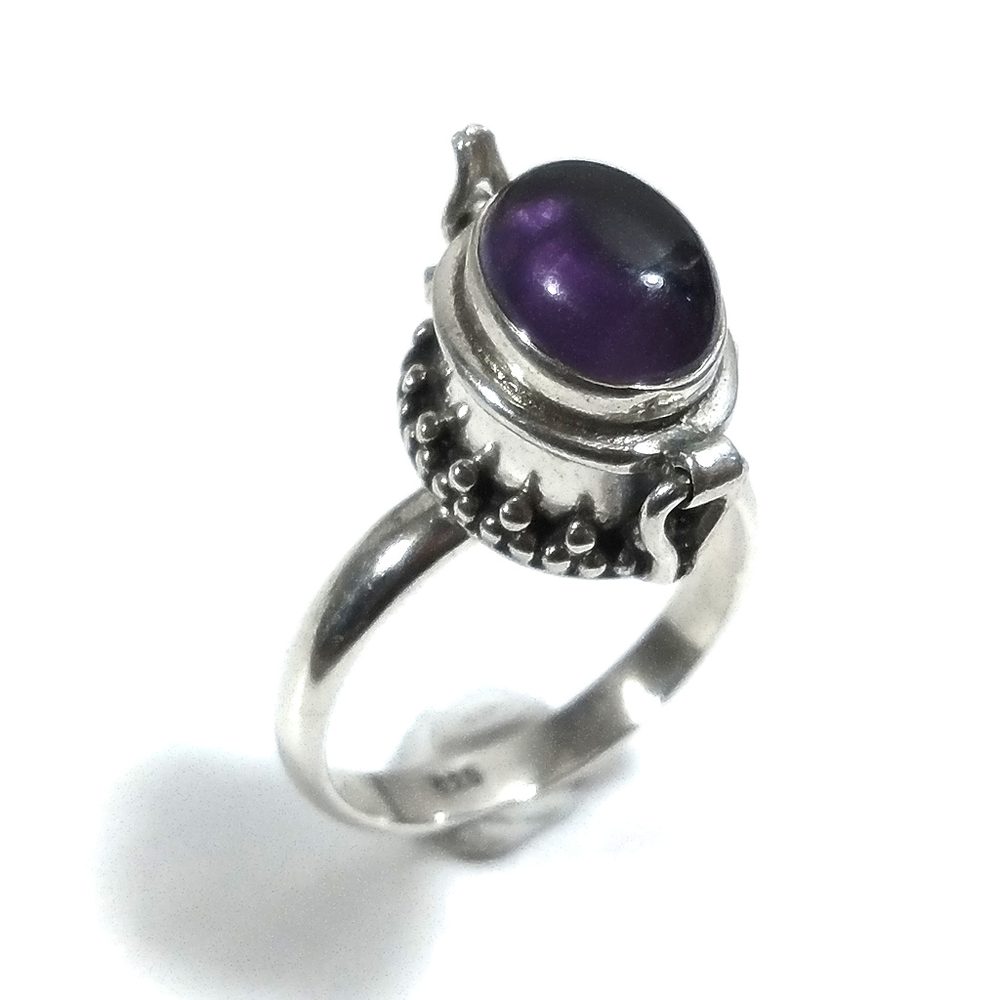 Anello veleno in argento 925 con Ametista | GIOIELLI ETNICI