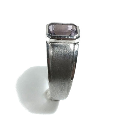 Fascia con pietra sfaccettata in argento 925 | Ametista | Gioielli contemporanei