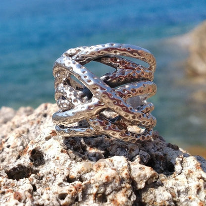 ANELLO ETNICO VARSHA in argento 925 ANELLO artigianale – immagine2