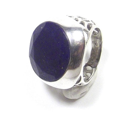 ANELLO argento con Lapislazzuli quadrato