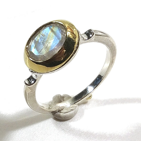 Anello fascia ETNICA in argento 925 ANELLO artigianale con pietra | ANELLI ARGENTO