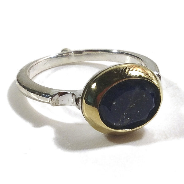 Anello fascia ETNICA in argento 925 ANELLO artigianale con pietra | ANELLI ARGENTO