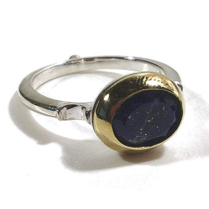 Anello fascia ETNICA in argento 925 ANELLO artigianale con pietra | ANELLI ARGENTO