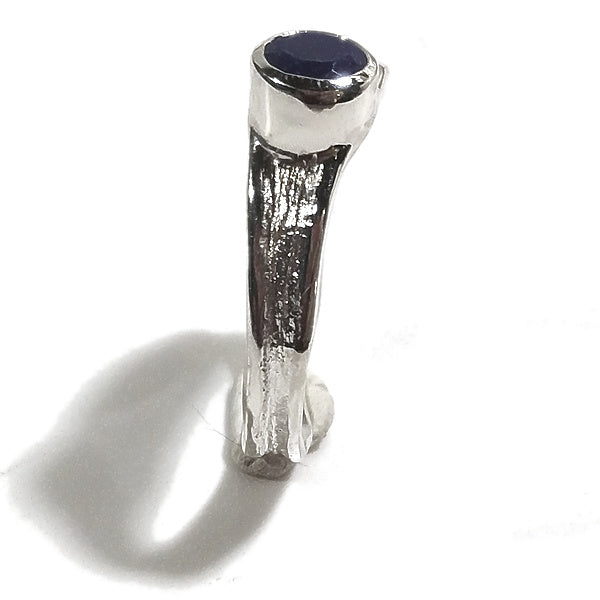 Anello KAMA fascia in argento 925 ANELLO artigianale con pietra | ANELLI artigianali