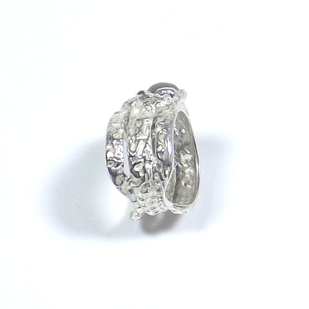 Anello in argento 925 con AVVENTURINA FASCIA | Gioiello contemporaneo – immagine7