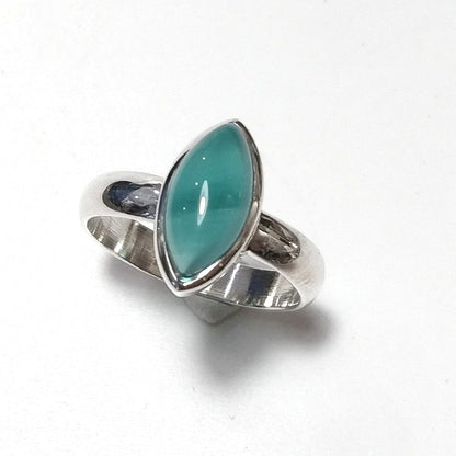 ANELLO artigianale in argento 925 - Acquamarina