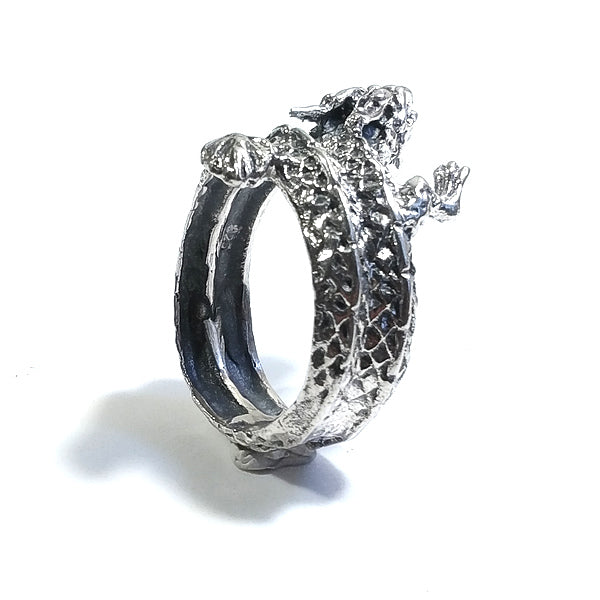 ANELLO Drago POOJA in argento 925 ANELLO artigianale | GIOIELLI ETNICI