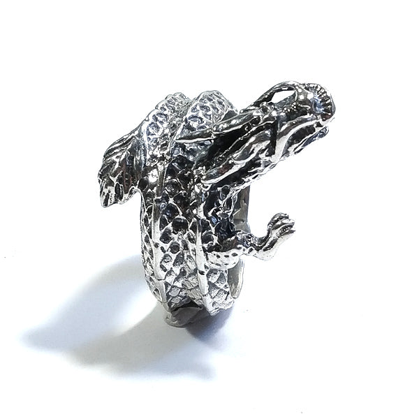 ANELLO Drago POOJA in argento 925 ANELLO artigianale | GIOIELLI ETNICI