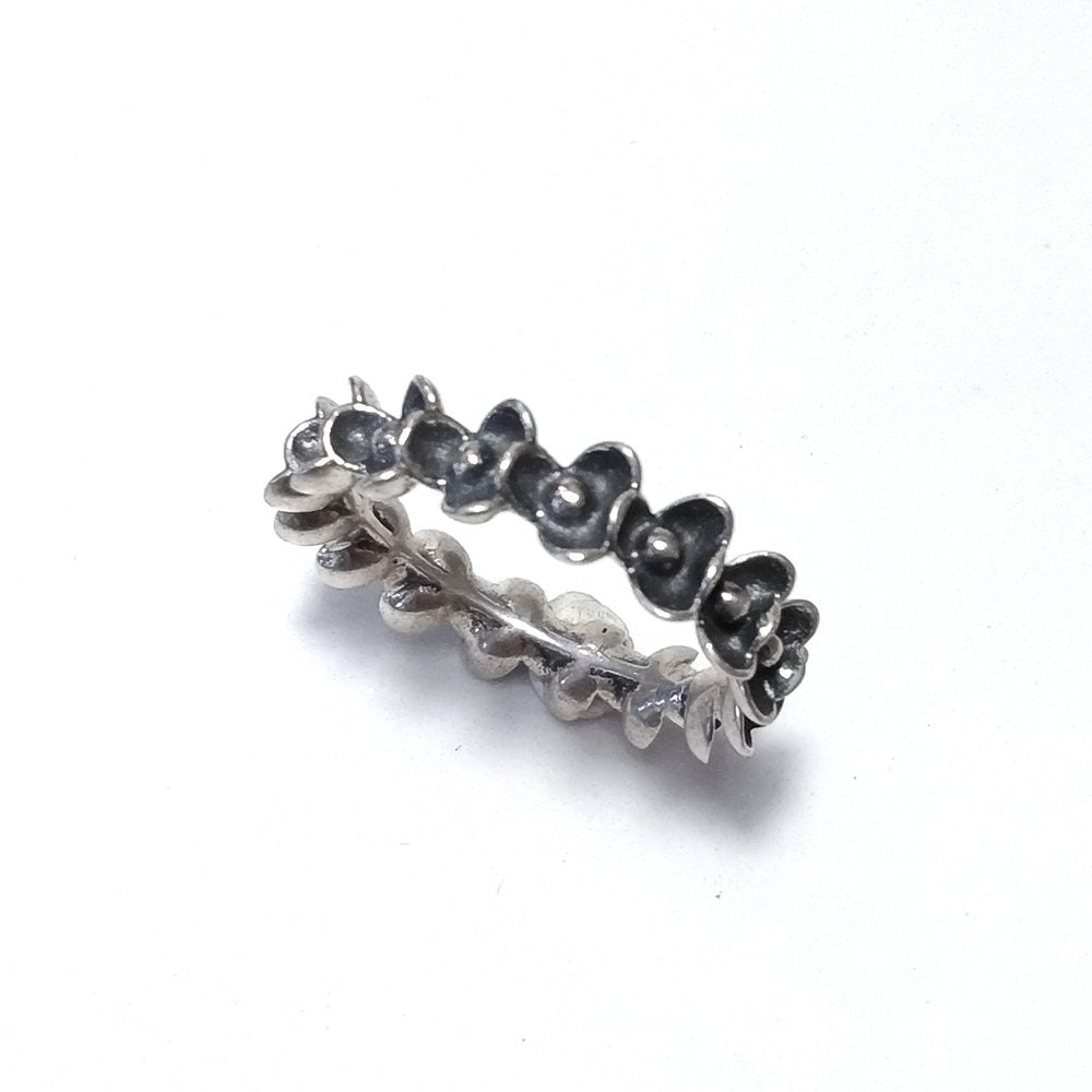 ANELLO artigianale in argento 925 - FIORE – immagine9