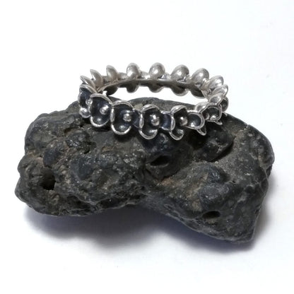 ANELLO artigianale in argento 925 - FIORE – immagine7