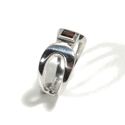 Fascia con pietra sfaccettata in argento 925 | granato | Gioielli contemporanei